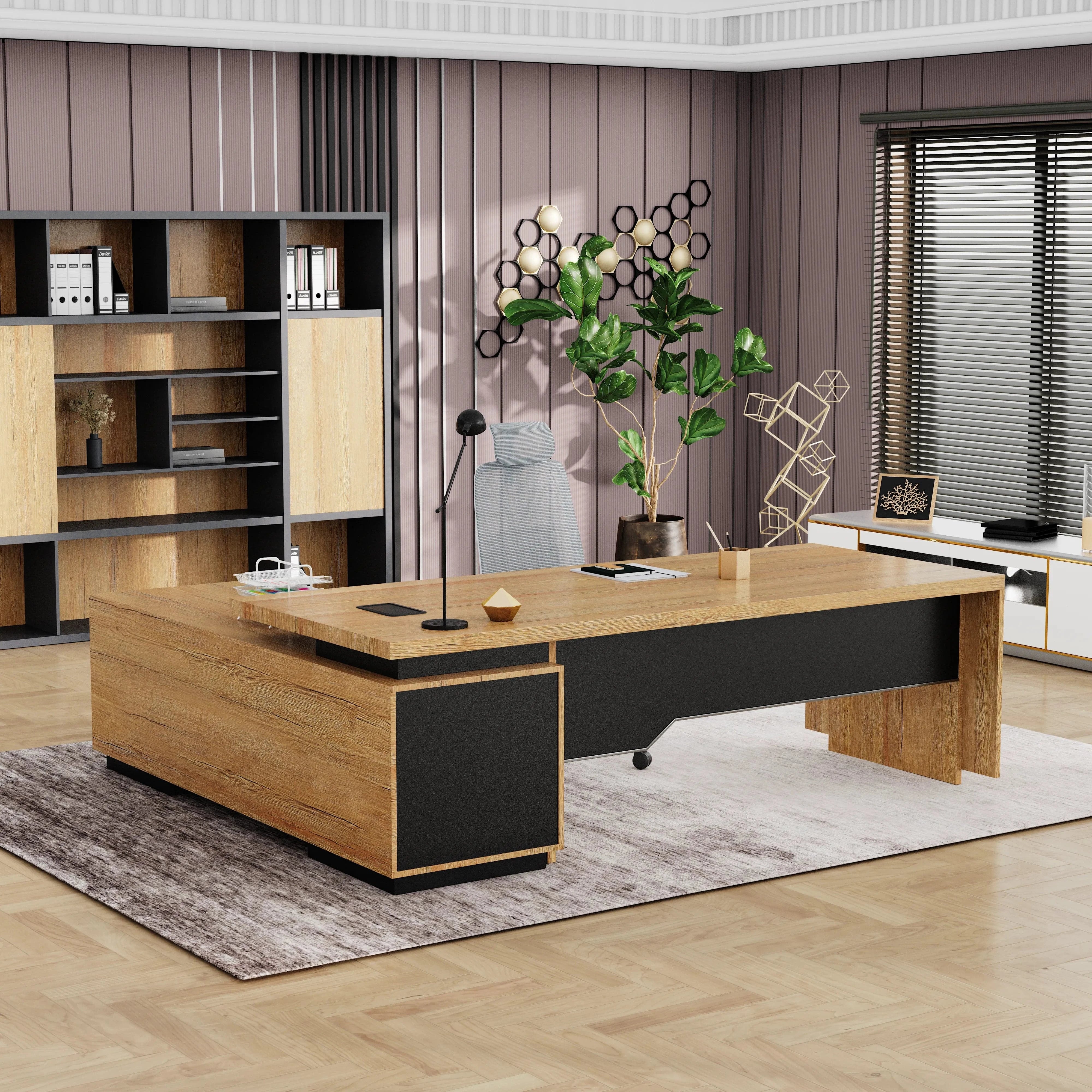 Addison ยท Modern L-Shaped Executive Desk