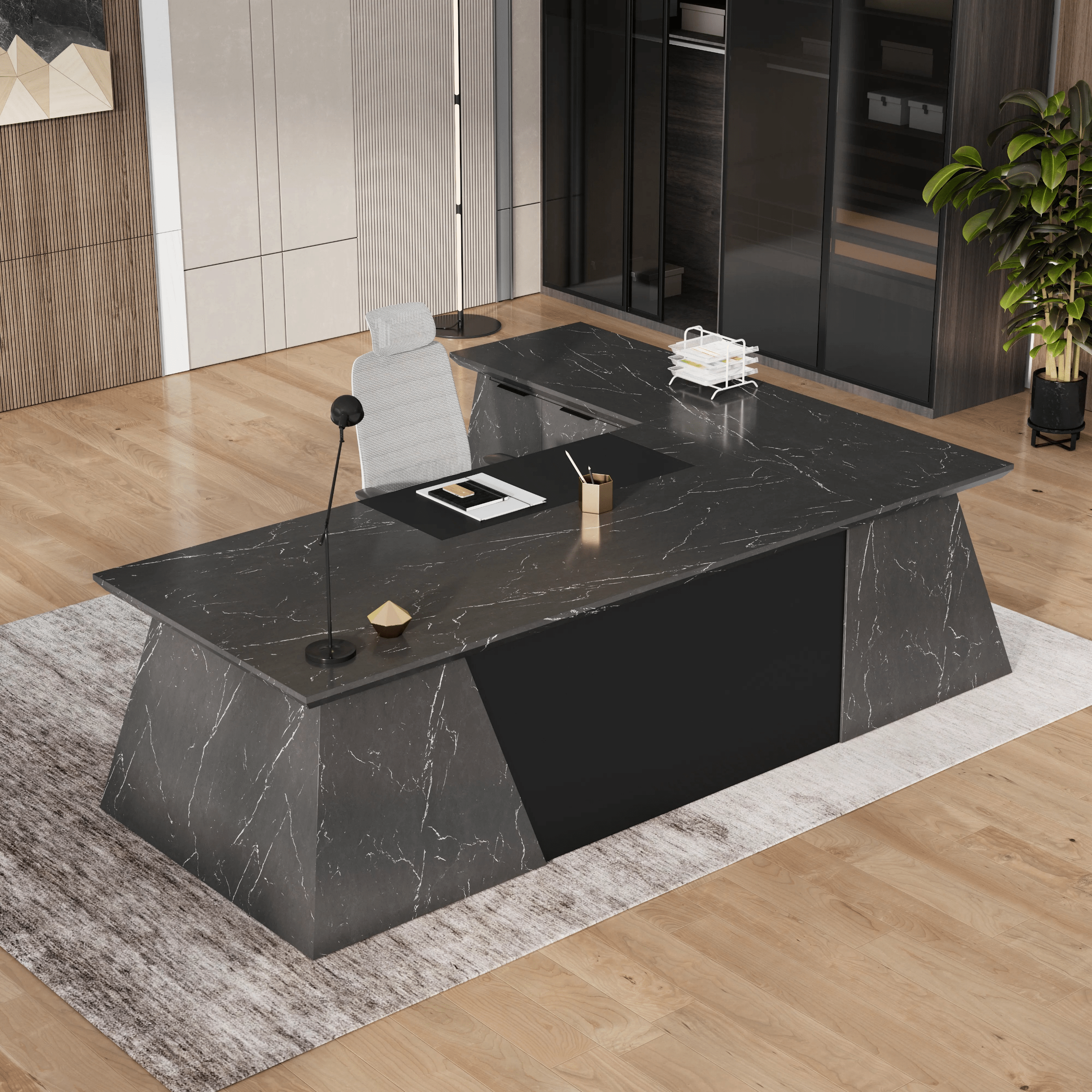 Adrian · Modern L-Shaped Executive Desk