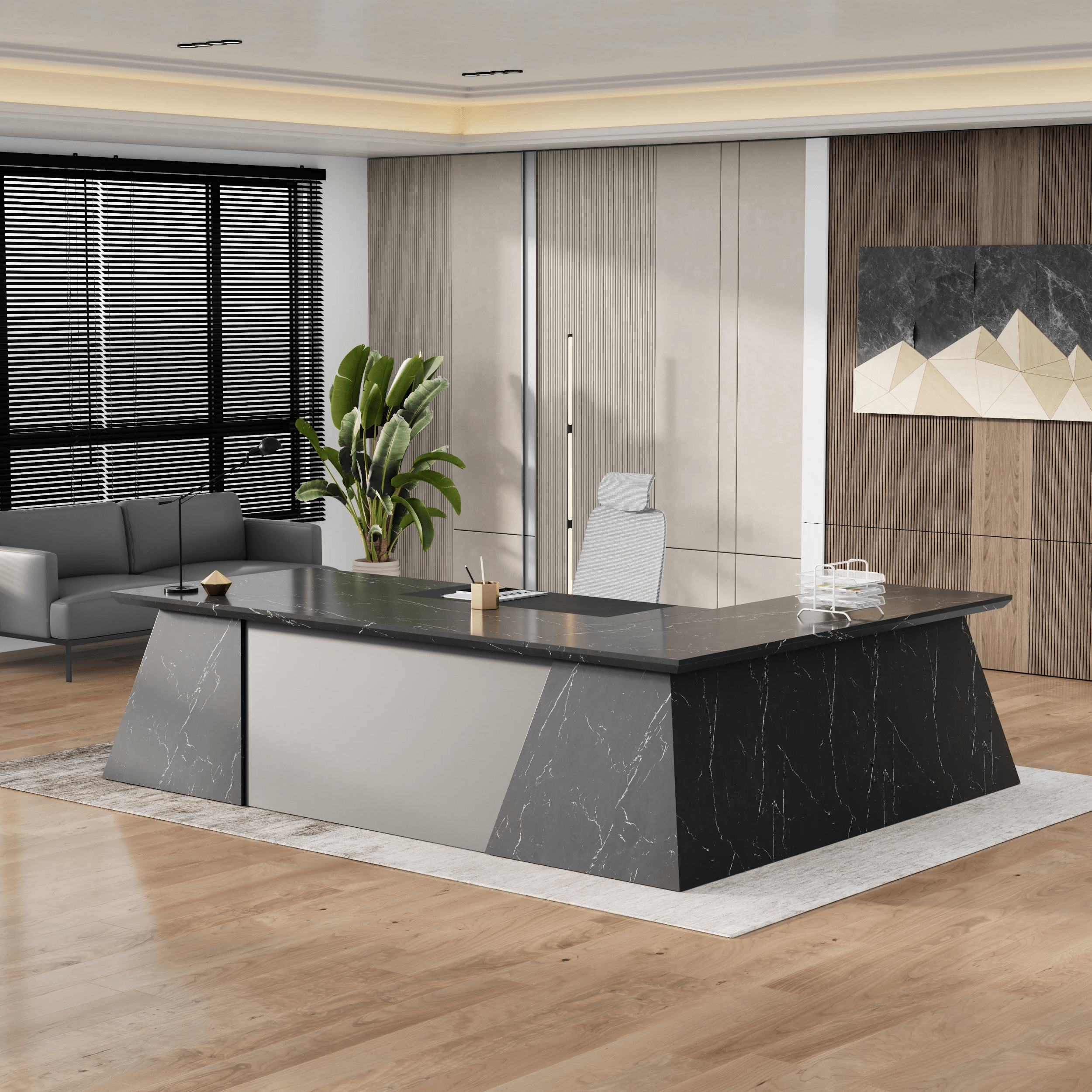 Adrian · Modern L-Shaped Executive Desk