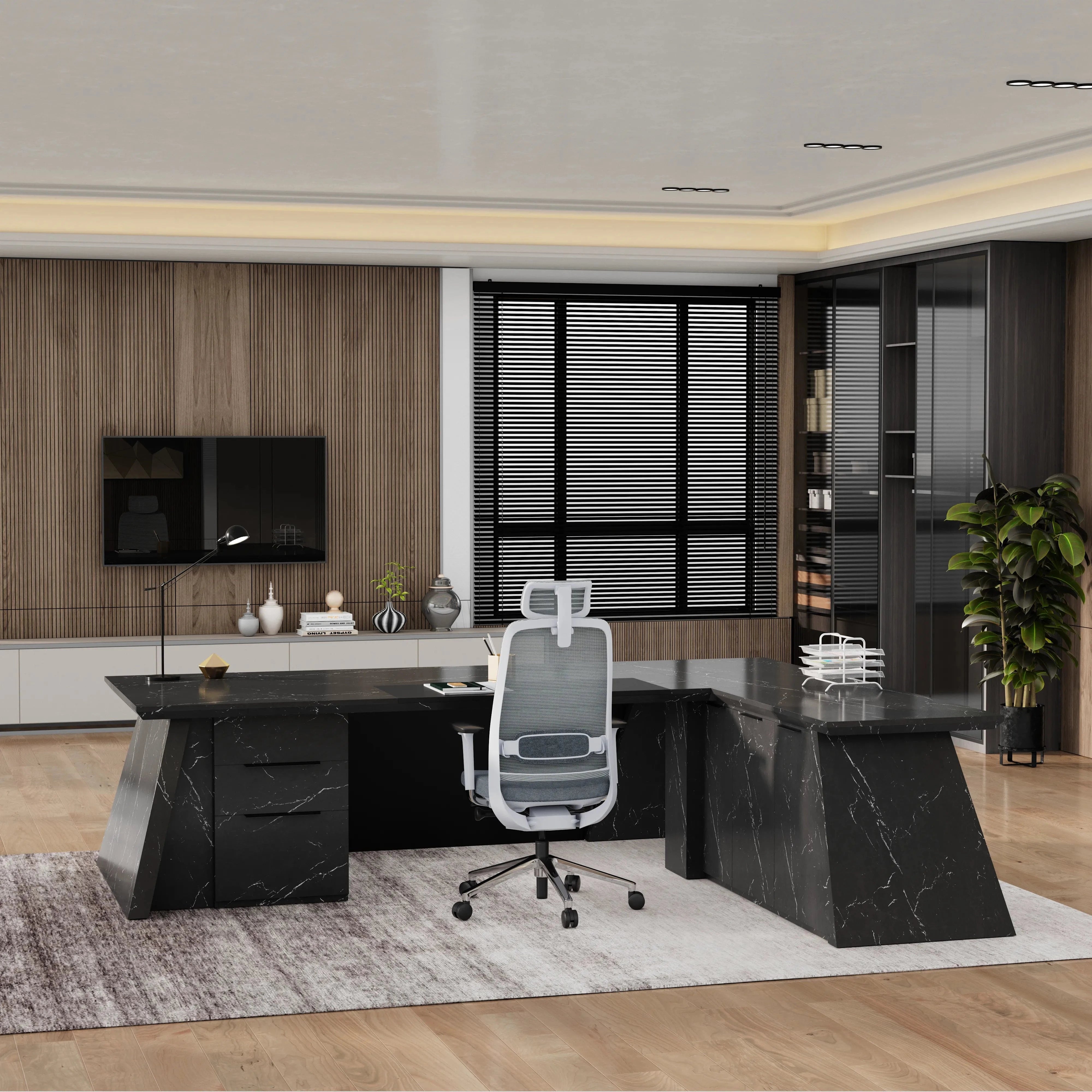 Adrian · Modern L-Shaped Executive Desk