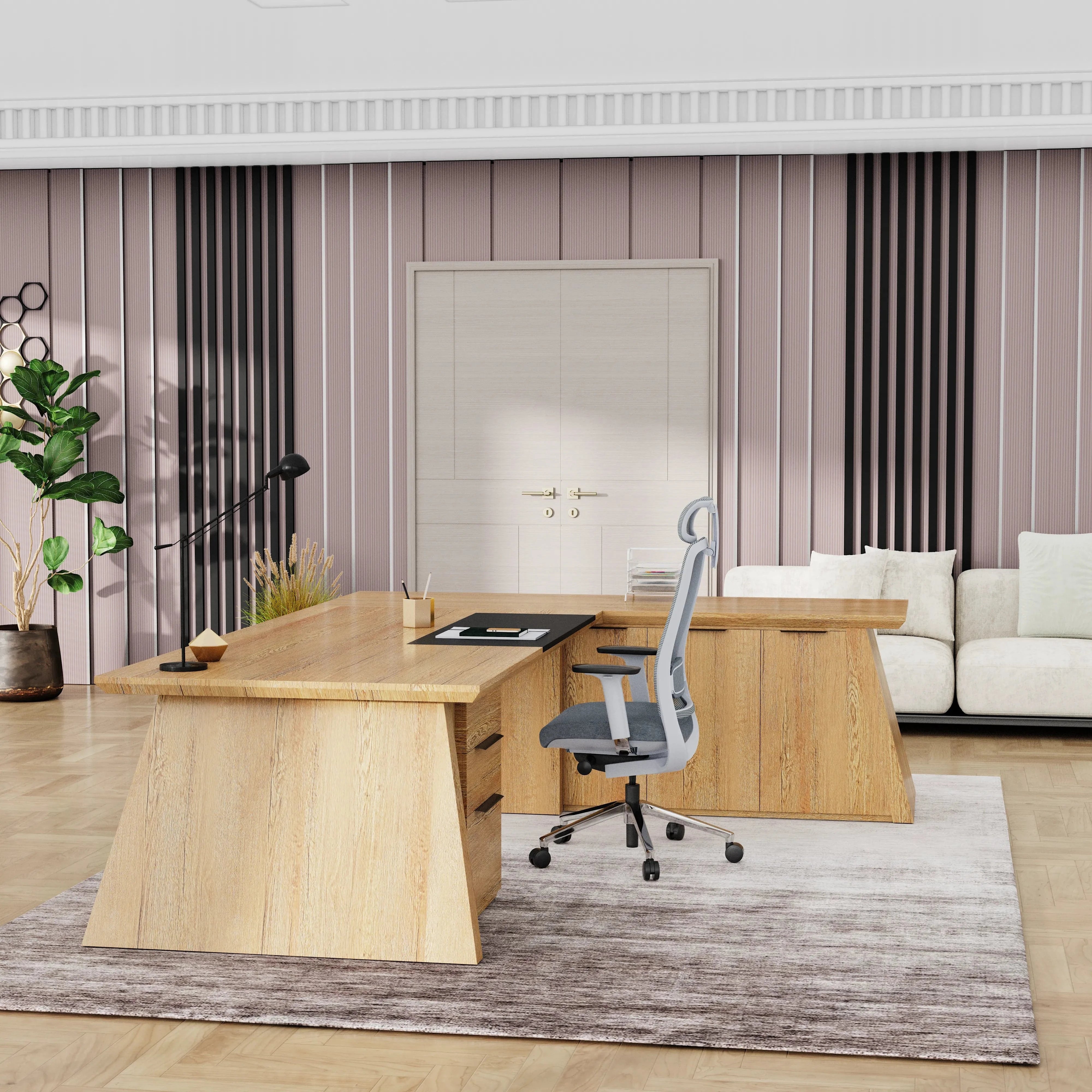 Adrian · Modern L-Shaped Executive Desk
