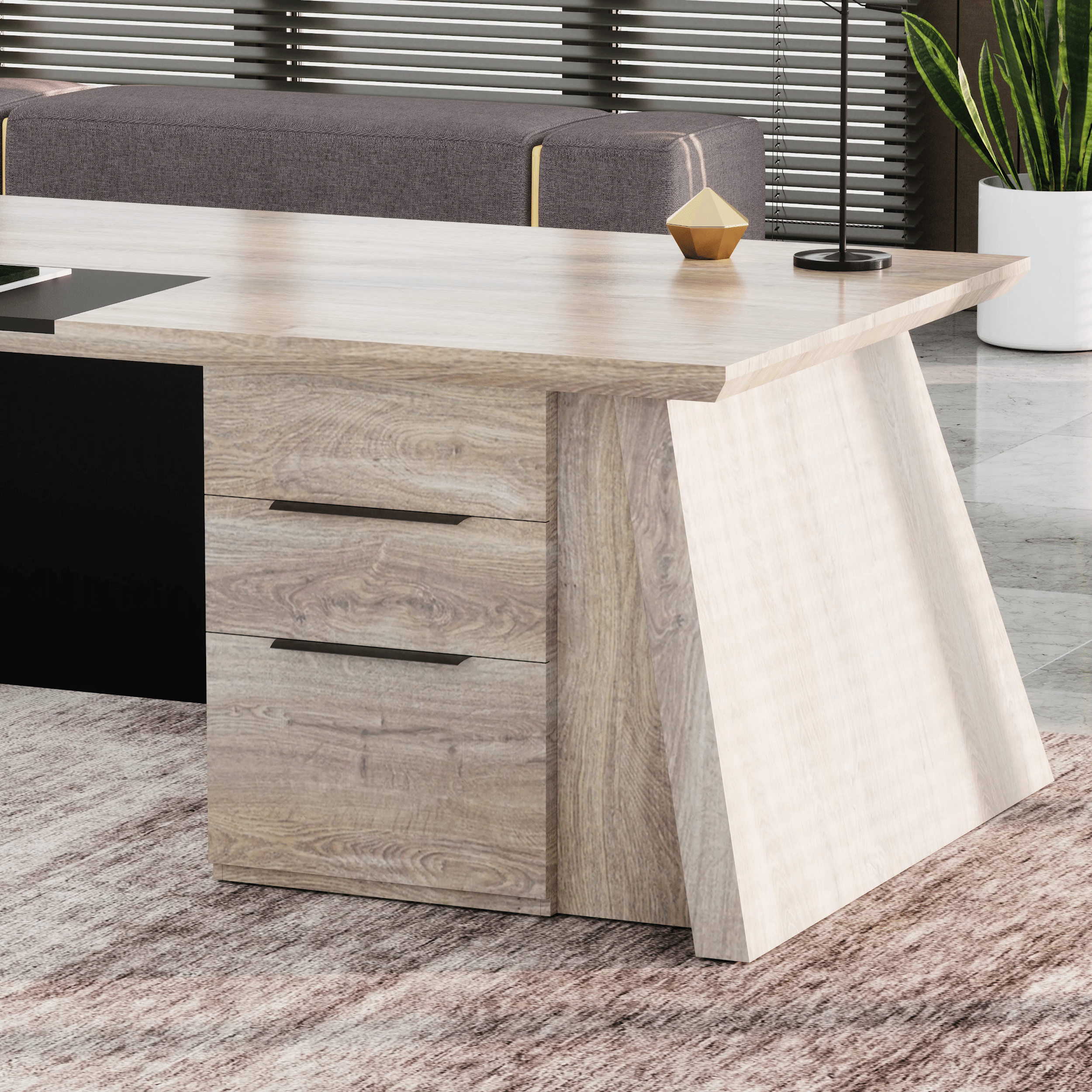 Adrian · Modern L-Shaped Executive Desk