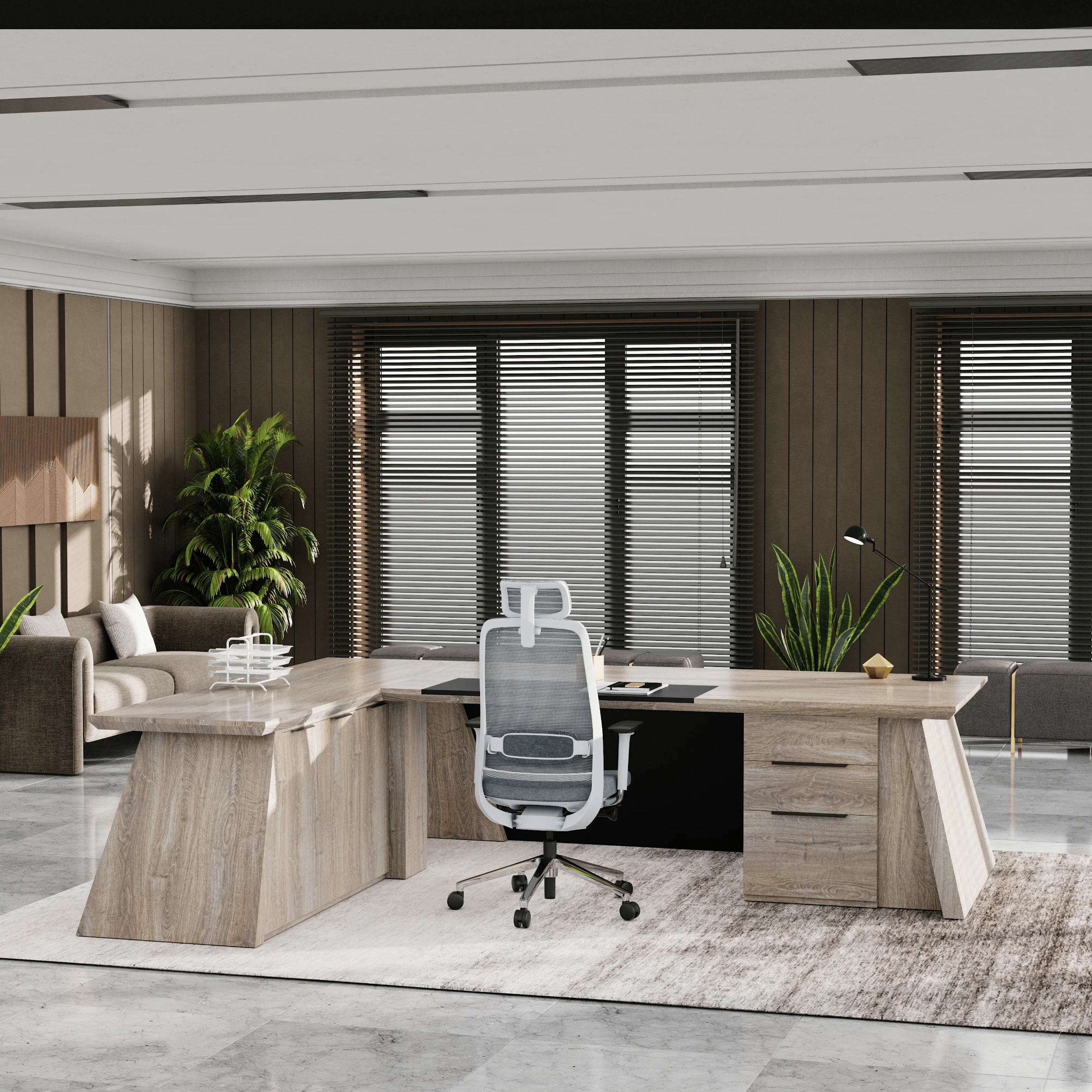 Adrian · Modern L-Shaped Executive Desk