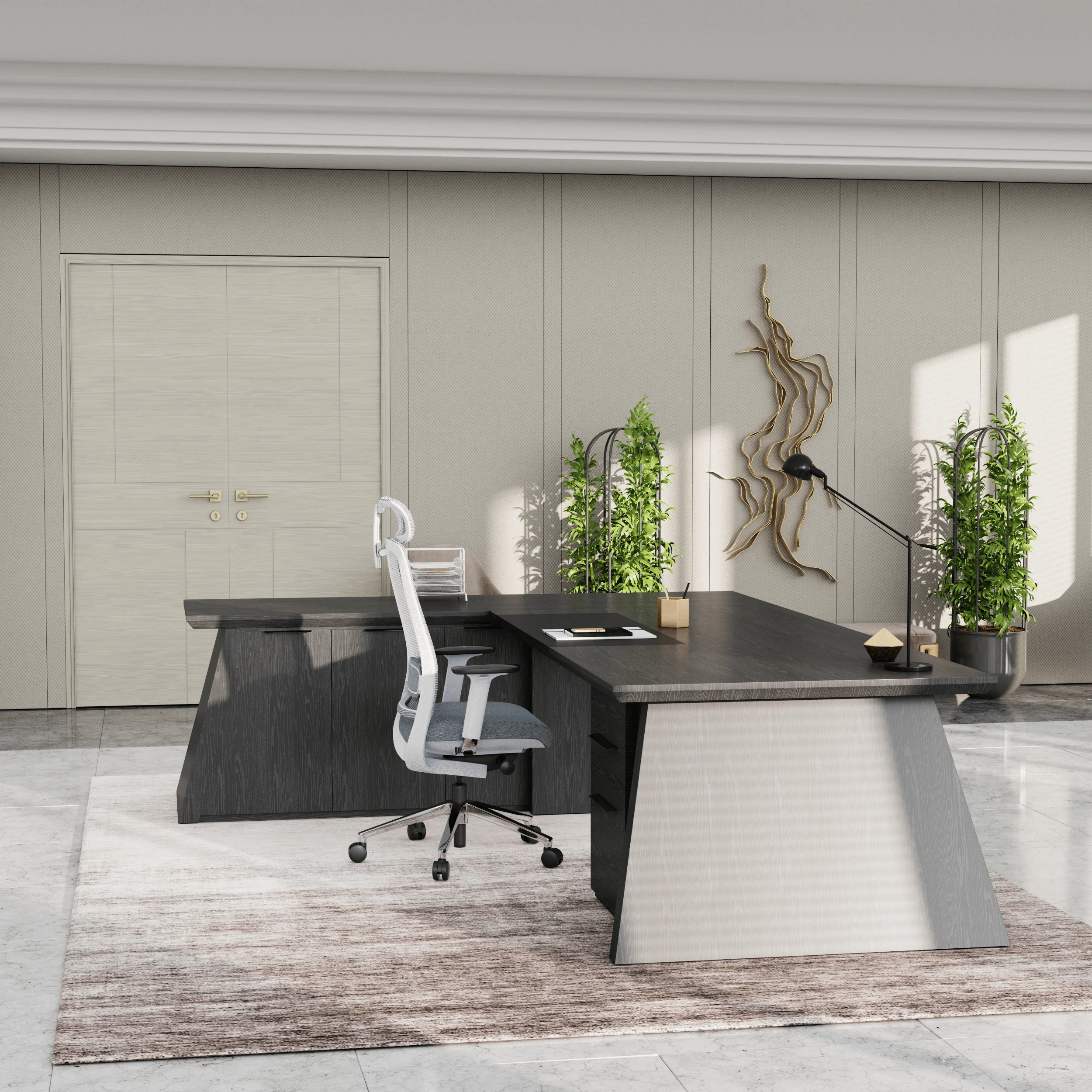 Adrian · Modern L-Shaped Executive Desk