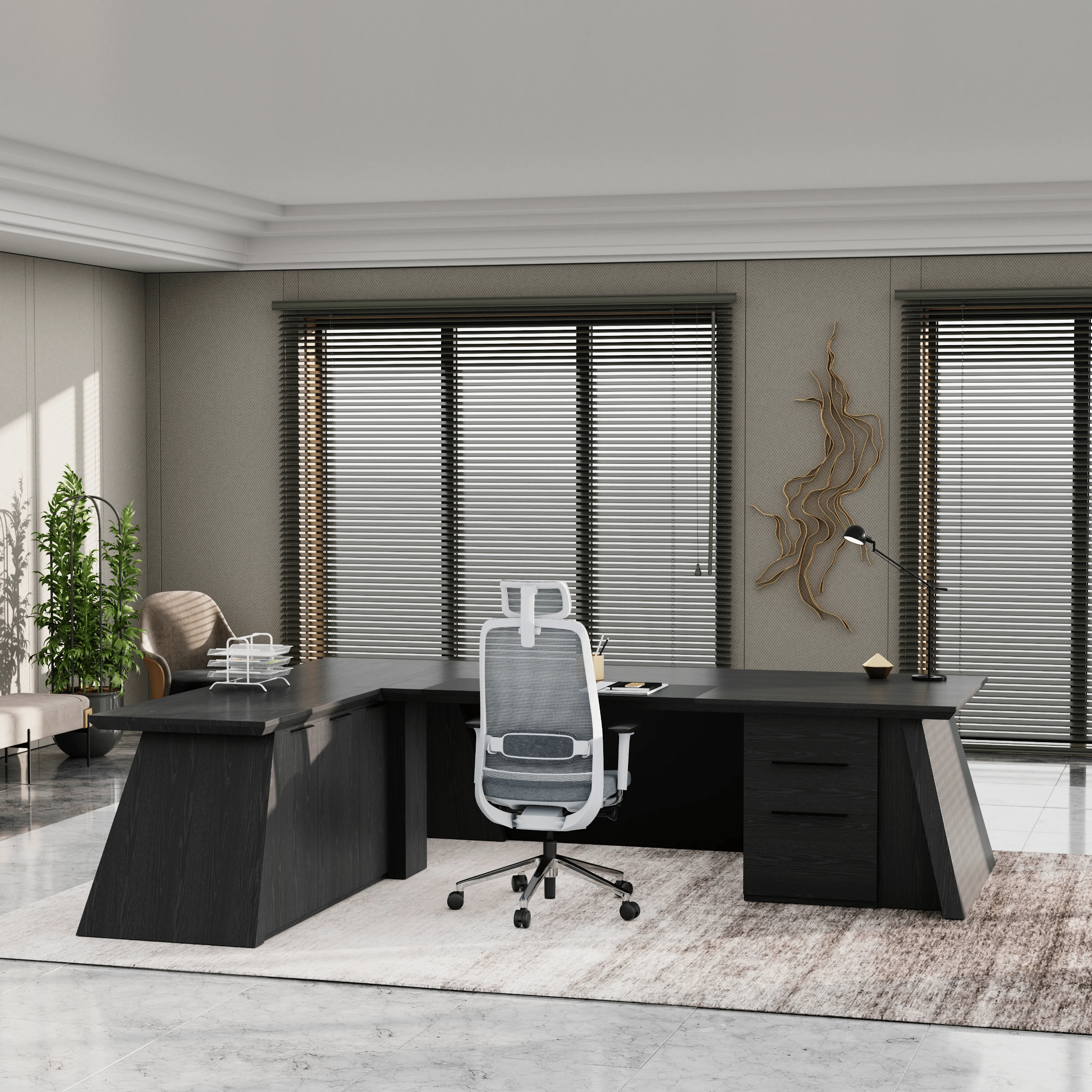 Adrian · Modern L-Shaped Executive Desk