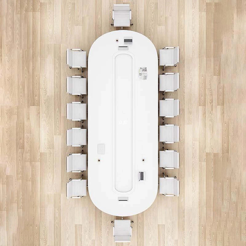 Aelina · White, Rounded Conference Room Table
