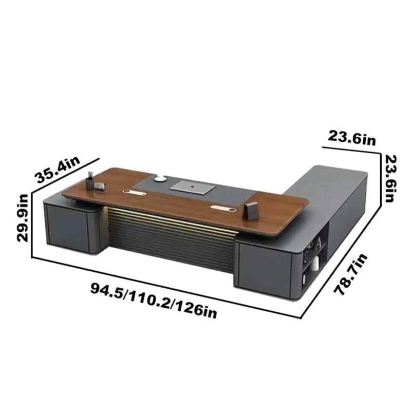 Aeron · Modern L-Shaped Executive Desk
