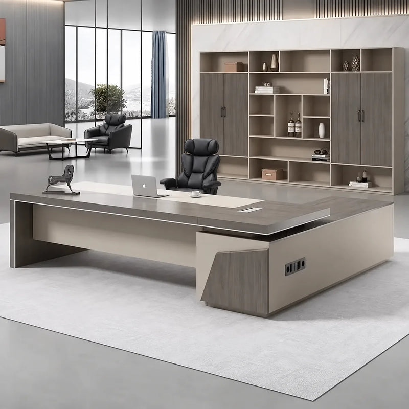 Altair grand executive desk in a large open office with guest sofas