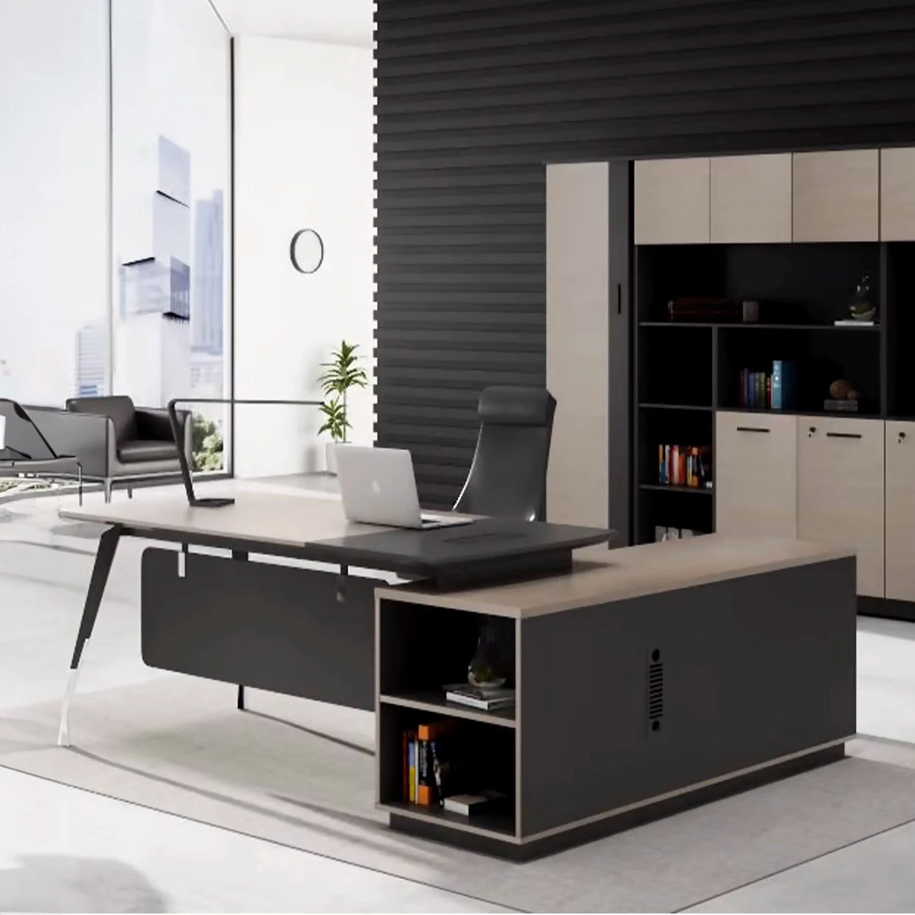 Amara · Modern L-Shaped Executive Desk