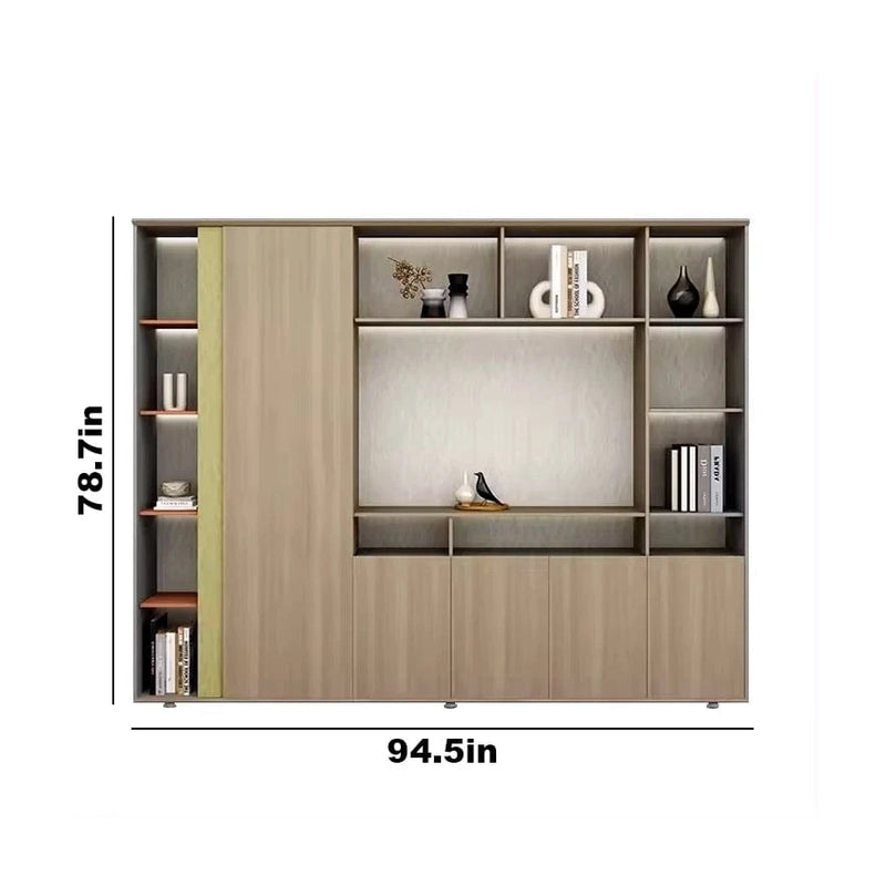 Amazon · 95″W Mixed Media Office Shelves & Storage Cabinets