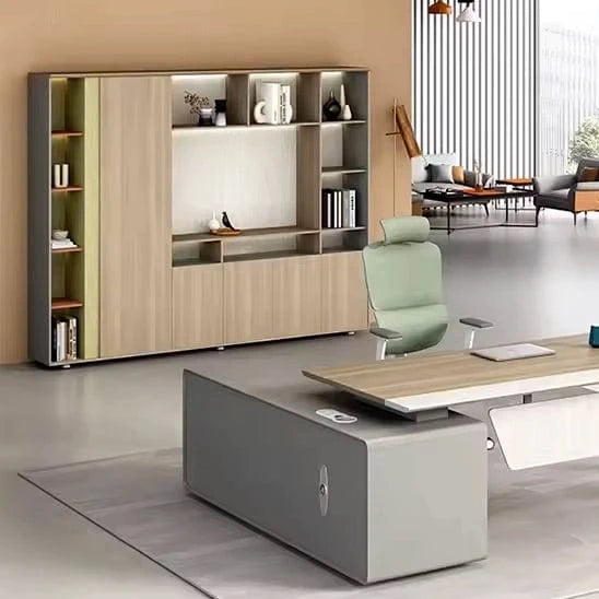Amazon · 95″W Mixed Media Office Shelves & Storage Cabinets