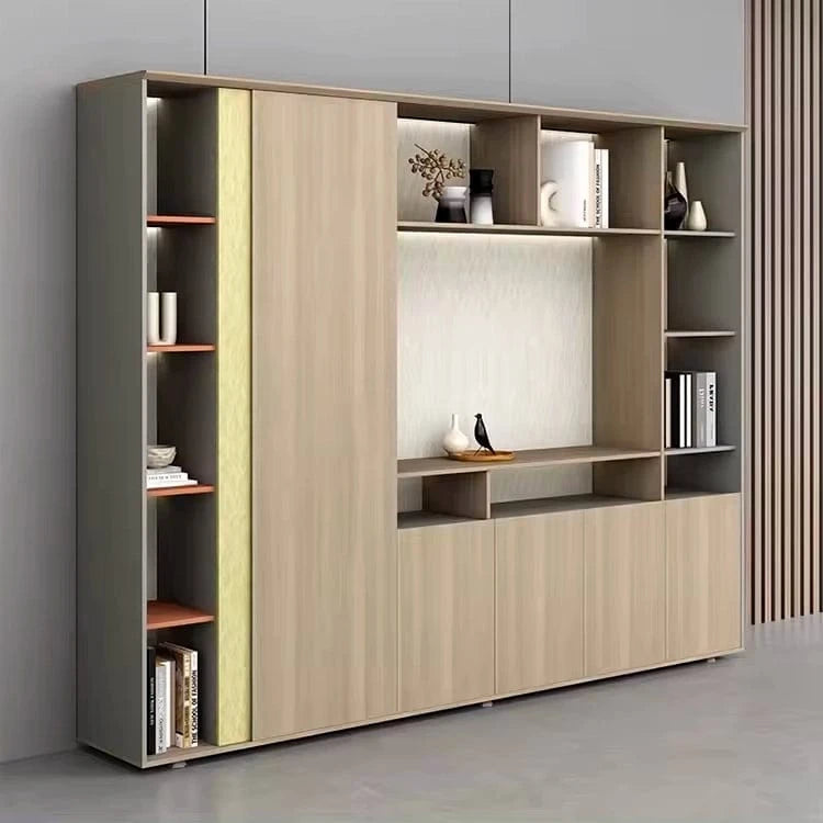 Amazon · 95″W Mixed Media Office Shelves & Storage Cabinets