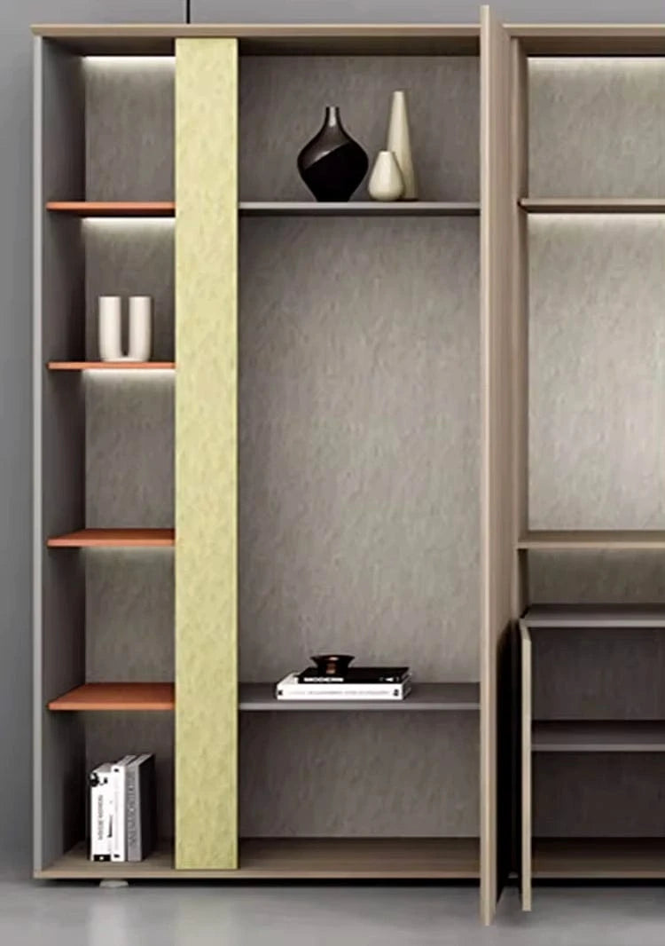 Amazon · 95″W Mixed Media Office Shelves & Storage Cabinets