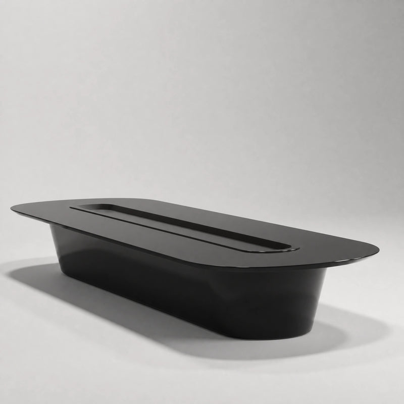 Amica · Conference Room Table — Glossy Black