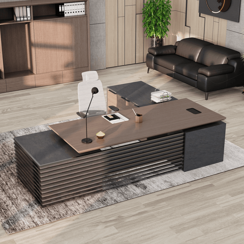 Anderson ยท Modern L-Shaped Executive Desk, Adjustable Height