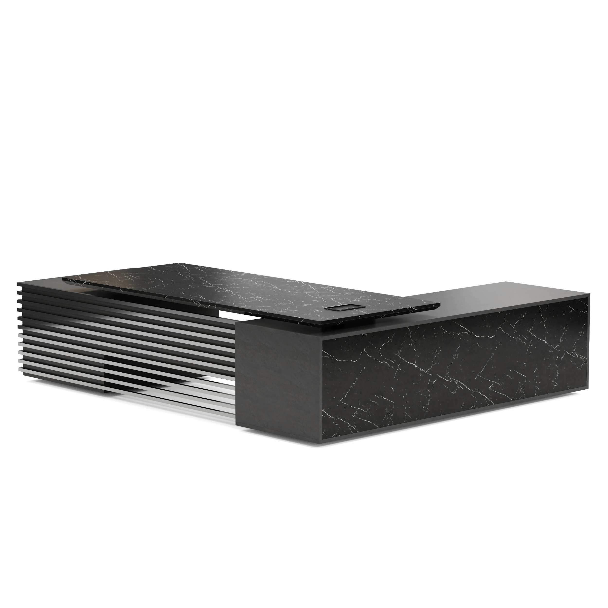 Anderson ยท Modern L-Shaped Executive Desk, Adjustable Height