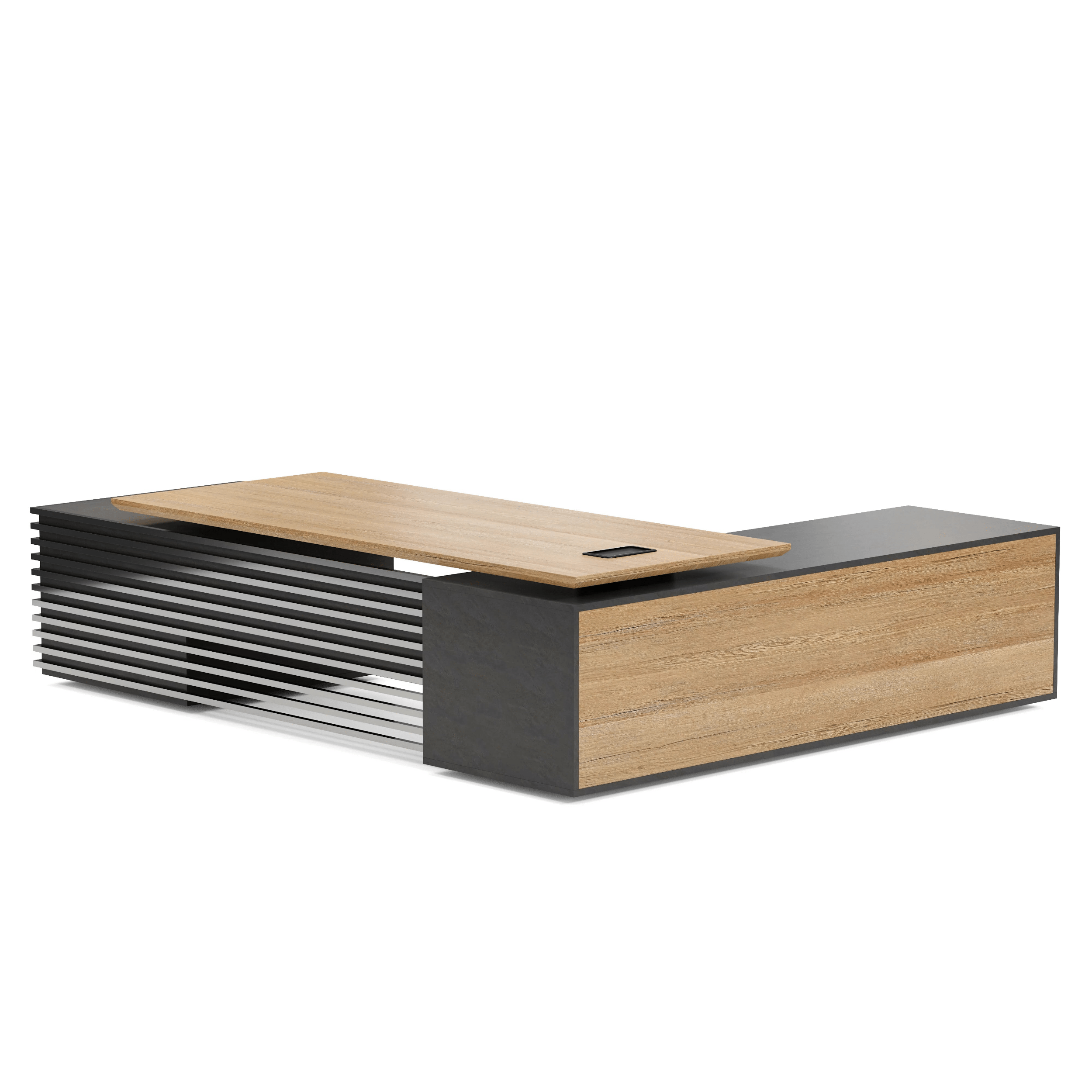 Anderson ยท Modern L-Shaped Executive Desk, Adjustable Height