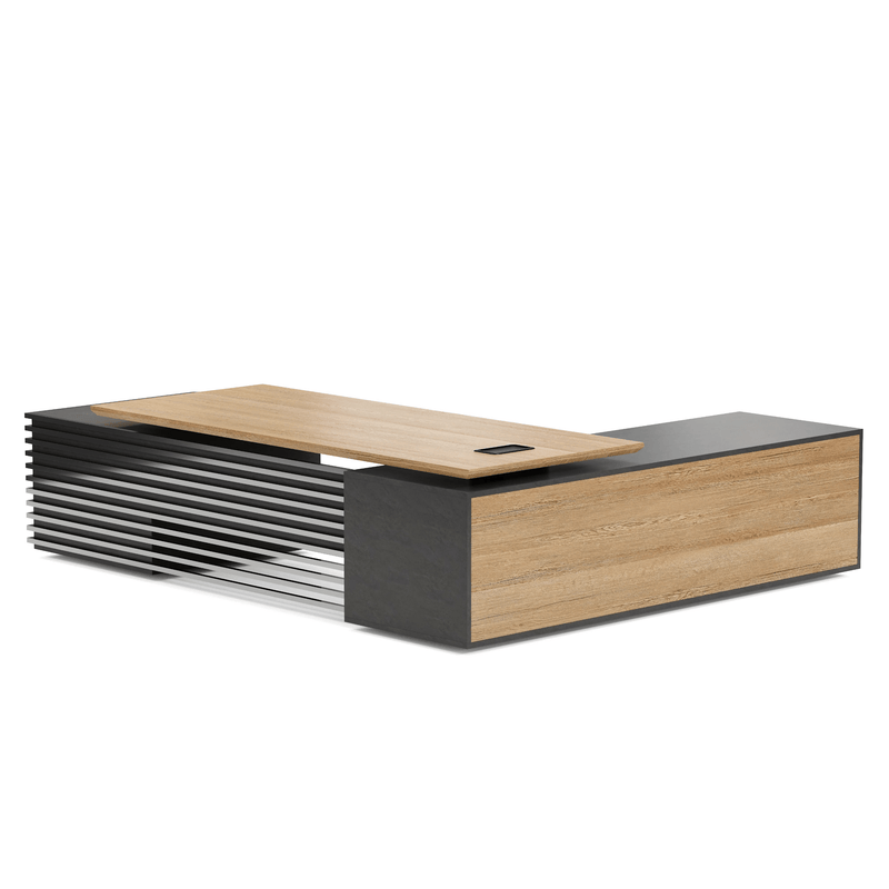 Anderson ยท Modern L-Shaped Executive Desk, Adjustable Height