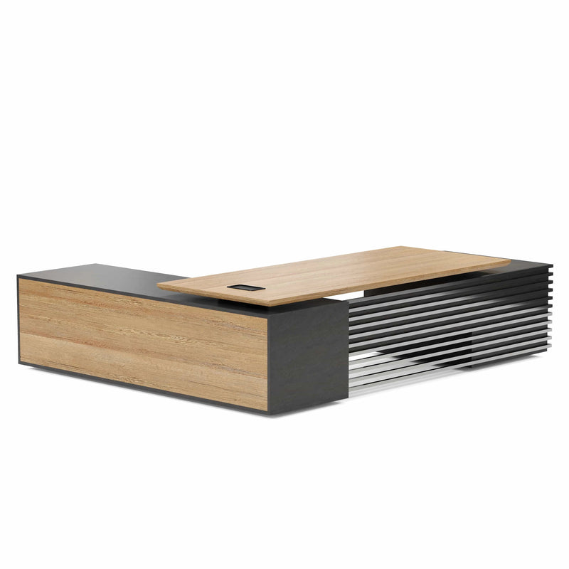 Anderson ยท Modern L-Shaped Executive Desk, Adjustable Height