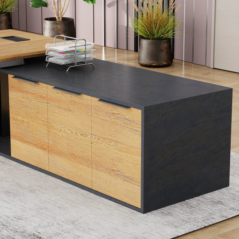 Anderson ยท Modern L-Shaped Executive Desk, Adjustable Height