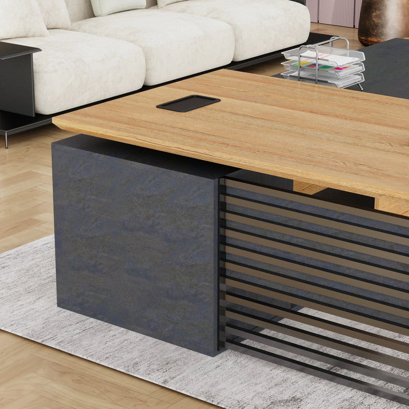 Anderson ยท Modern L-Shaped Executive Desk, Adjustable Height