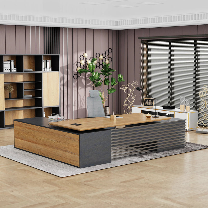 Anderson ยท Modern L-Shaped Executive Desk, Adjustable Height