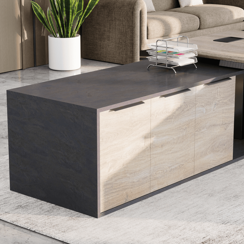 Anderson ยท Modern L-Shaped Executive Desk, Adjustable Height