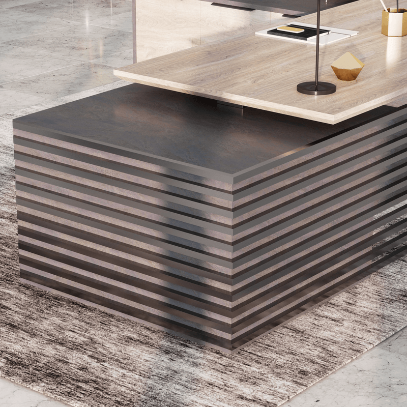 Anderson ยท Modern L-Shaped Executive Desk, Adjustable Height