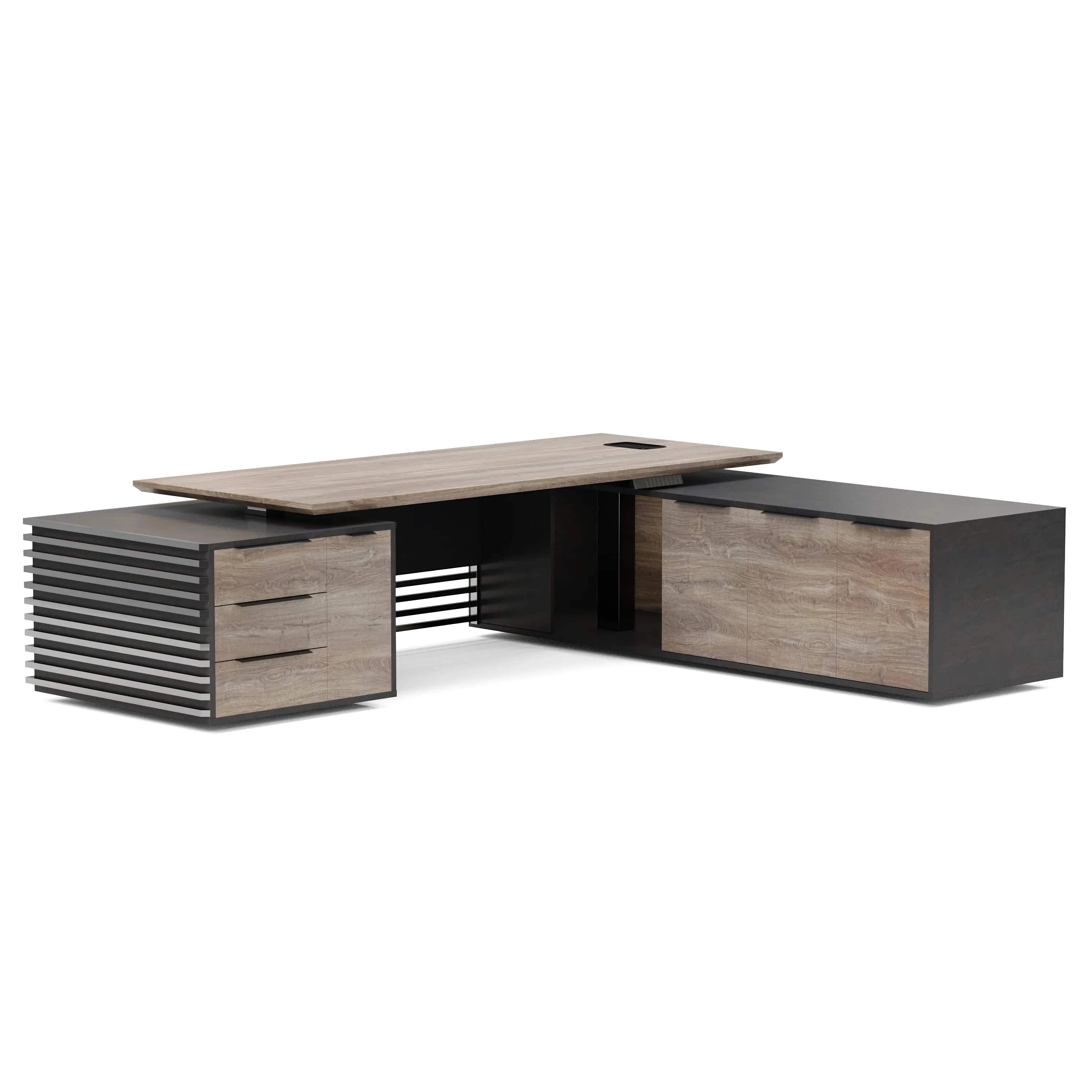 Anderson ยท Modern L-Shaped Executive Desk, Adjustable Height