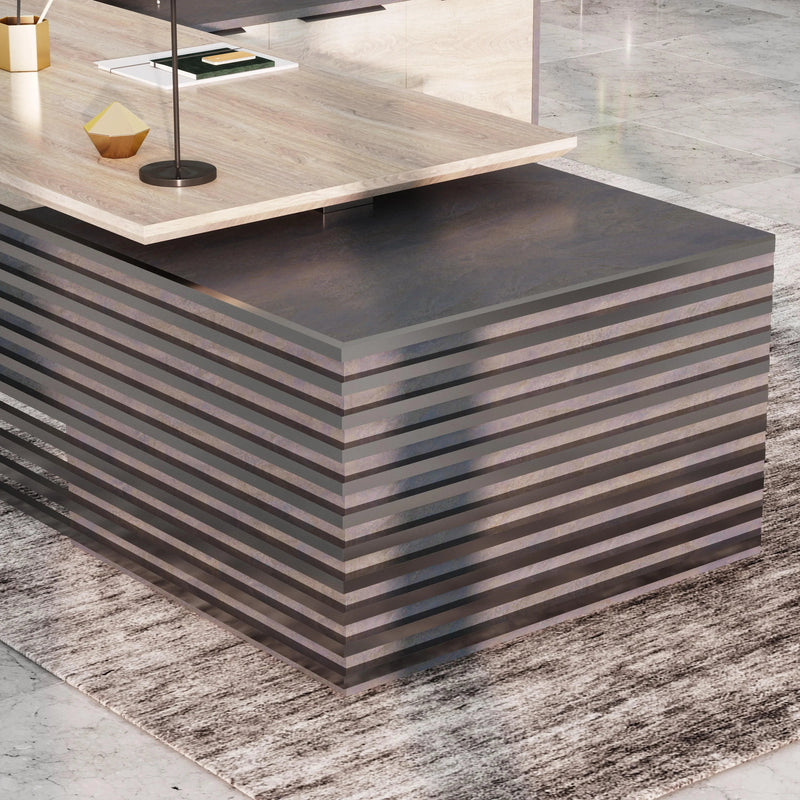 Anderson ยท Modern L-Shaped Executive Desk, Adjustable Height