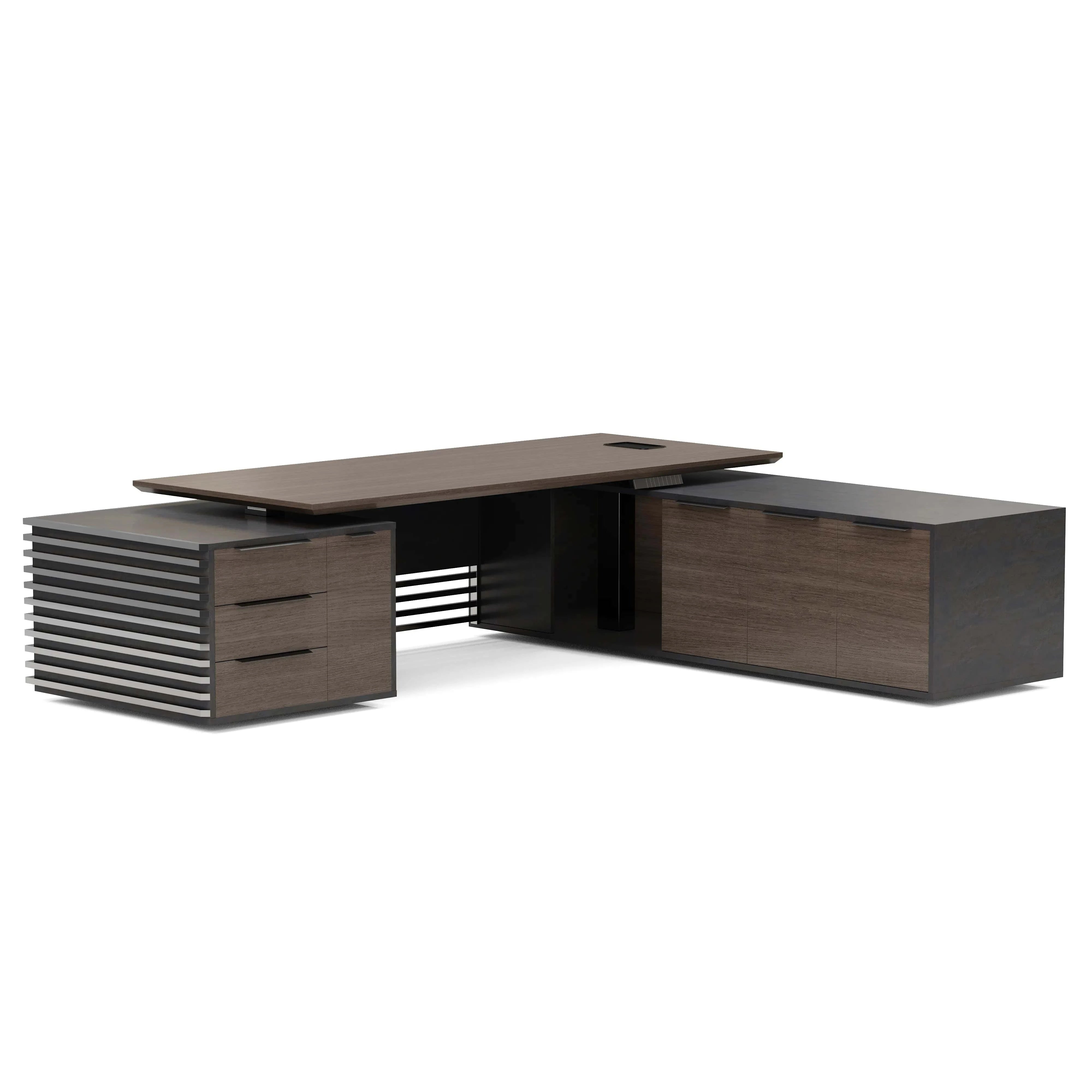 Anderson ยท Modern L-Shaped Executive Desk, Adjustable Height