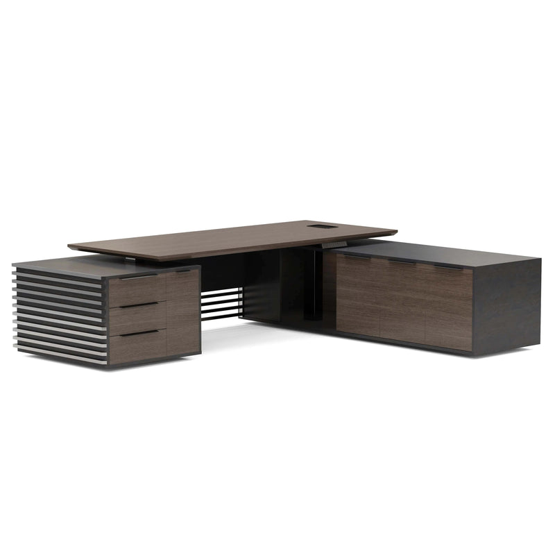 Anderson ยท Modern L-Shaped Executive Desk, Adjustable Height