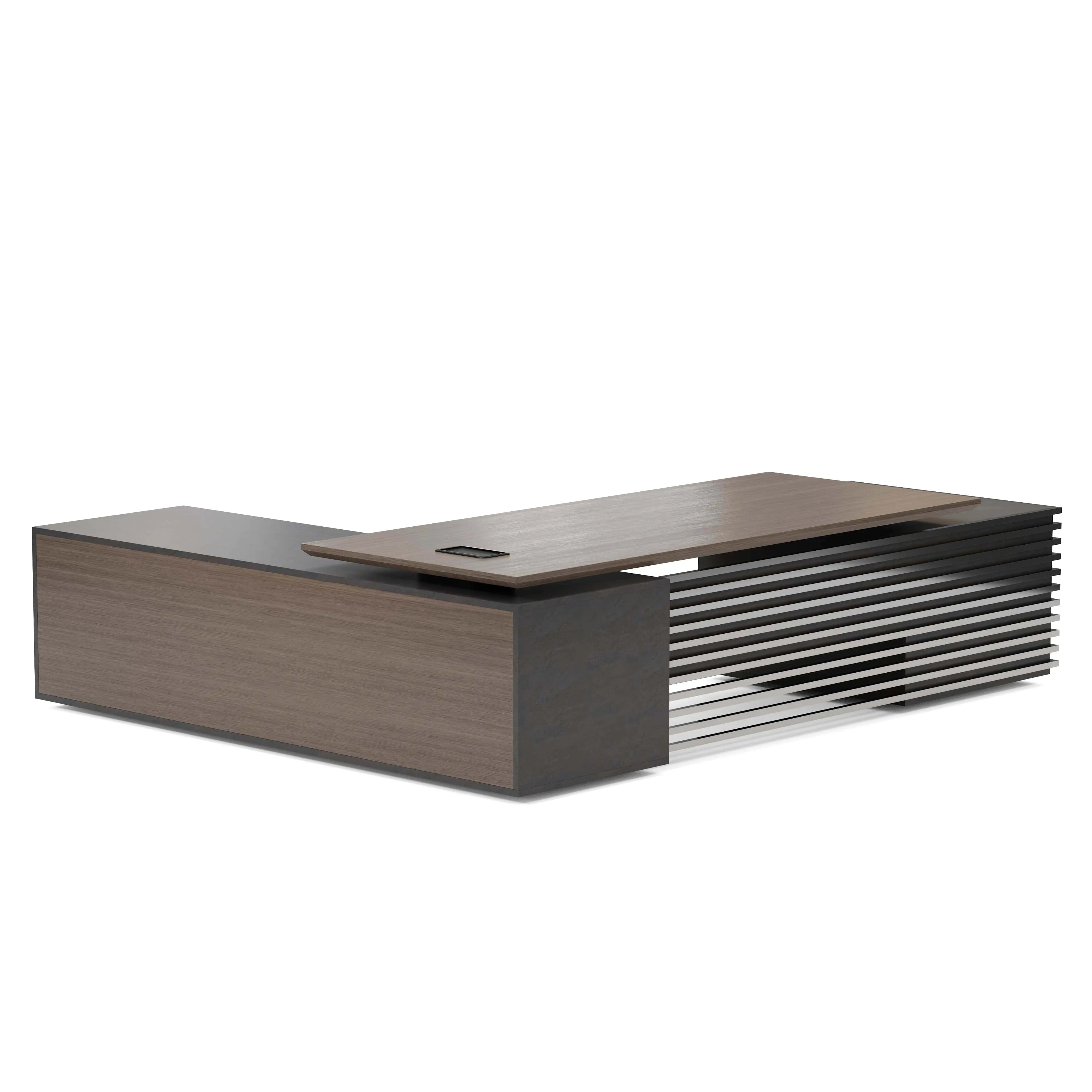 Anderson ยท Modern L-Shaped Executive Desk, Adjustable Height