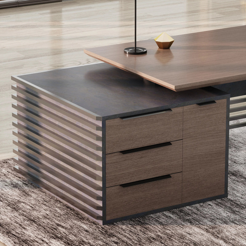 Anderson ยท Modern L-Shaped Executive Desk, Adjustable Height