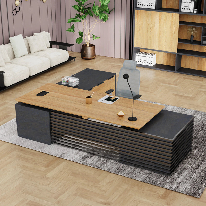Anderson ยท Modern L-Shaped Executive Desk, Adjustable Height