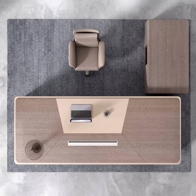 York desk from directly above with mouse and tray