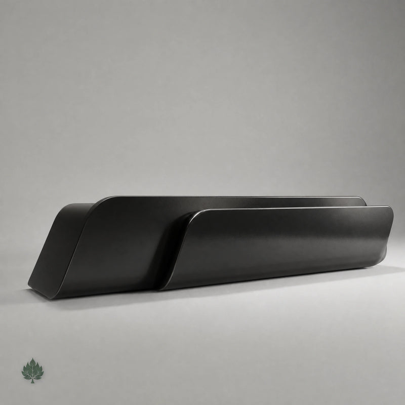 Auden · Front Reception Desk — Glossy Black