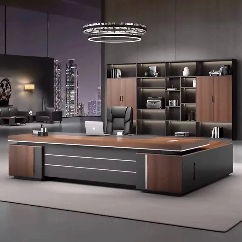August ยท Modern L-Shaped Executive Desk