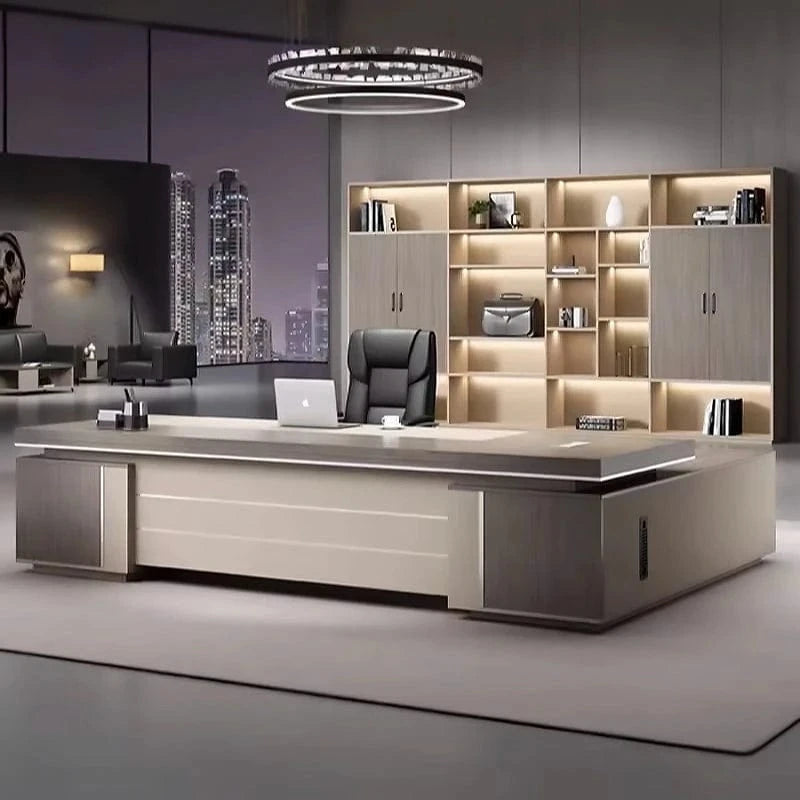 August ยท Modern L-Shaped Executive Desk