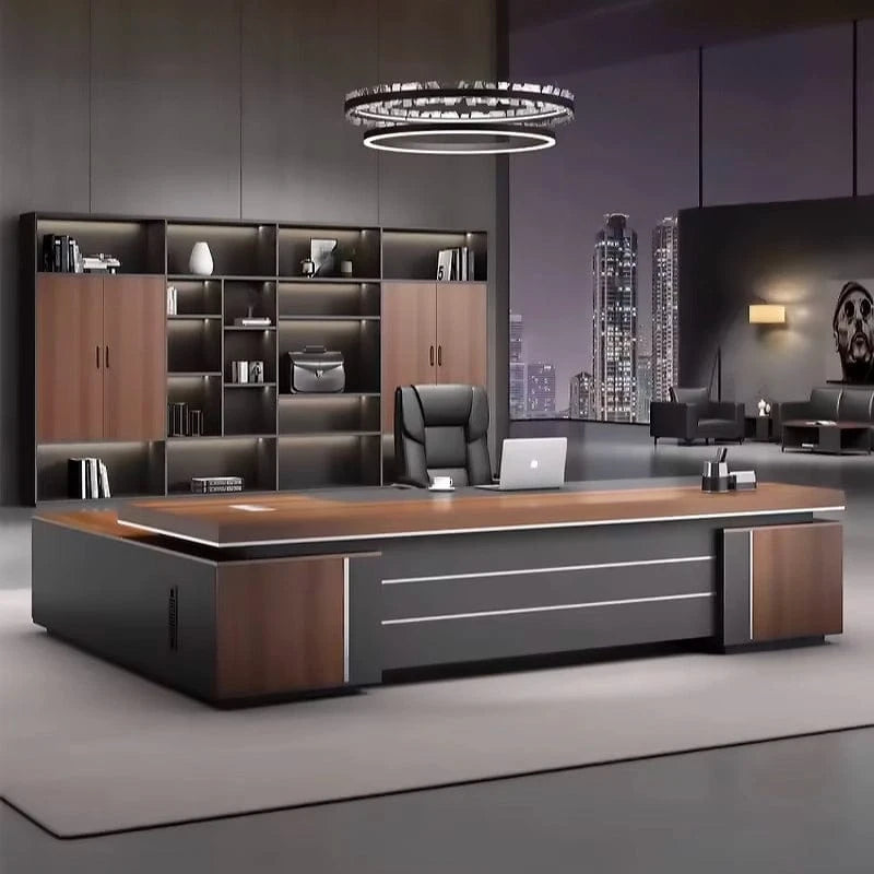 August ยท Modern L-Shaped Executive Desk