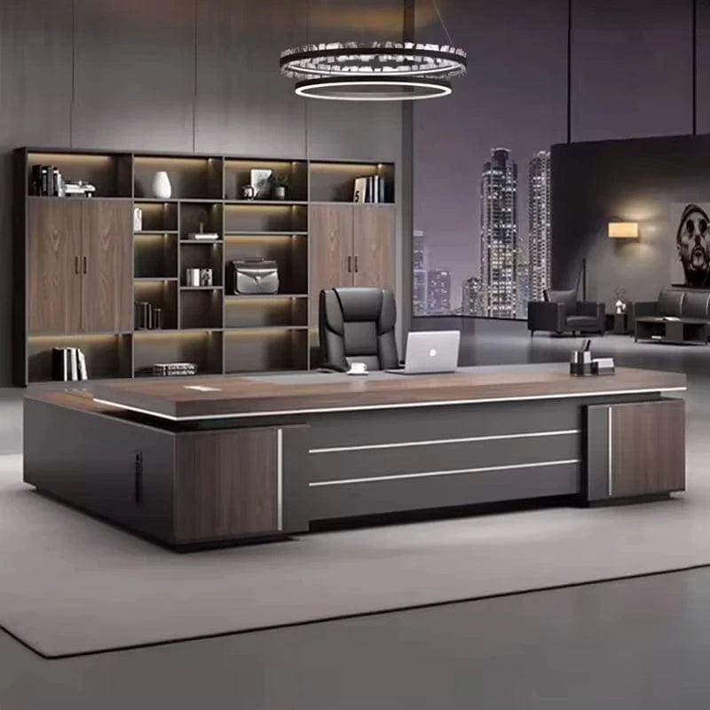 August ยท Modern L-Shaped Executive Desk