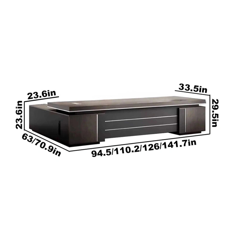August ยท Modern L-Shaped Executive Desk