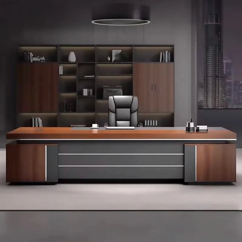 August ยท Modern L-Shaped Executive Desk