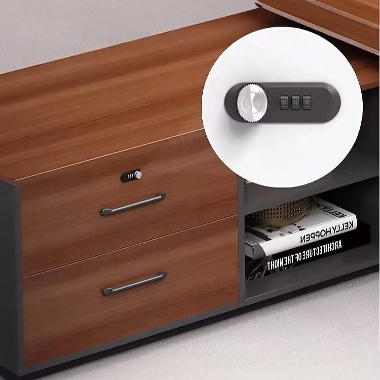 August ยท Modern L-Shaped Executive Desk