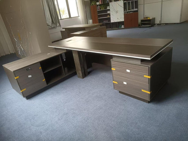 August ยท Modern L-Shaped Executive Desk