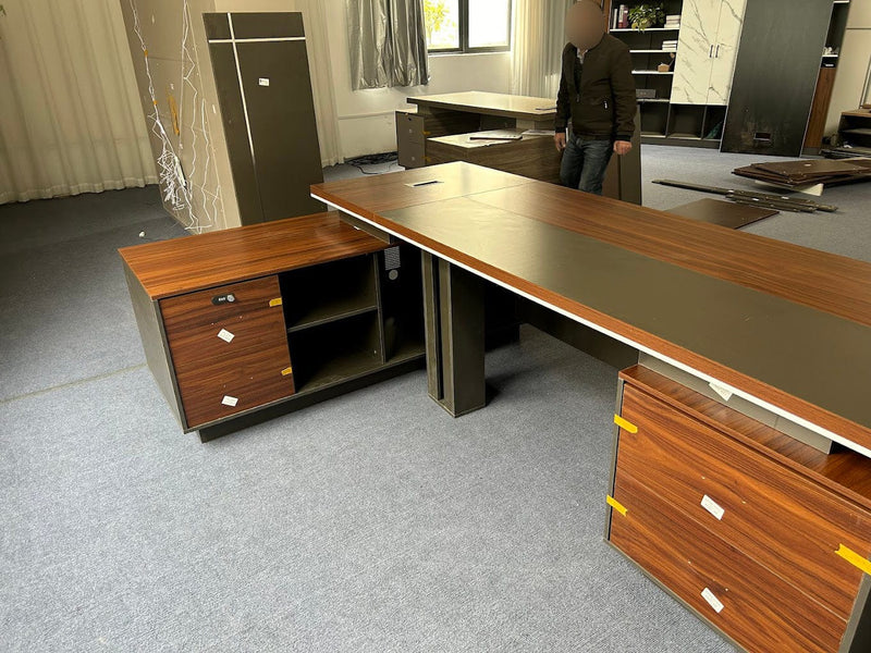 August ยท Modern L-Shaped Executive Desk