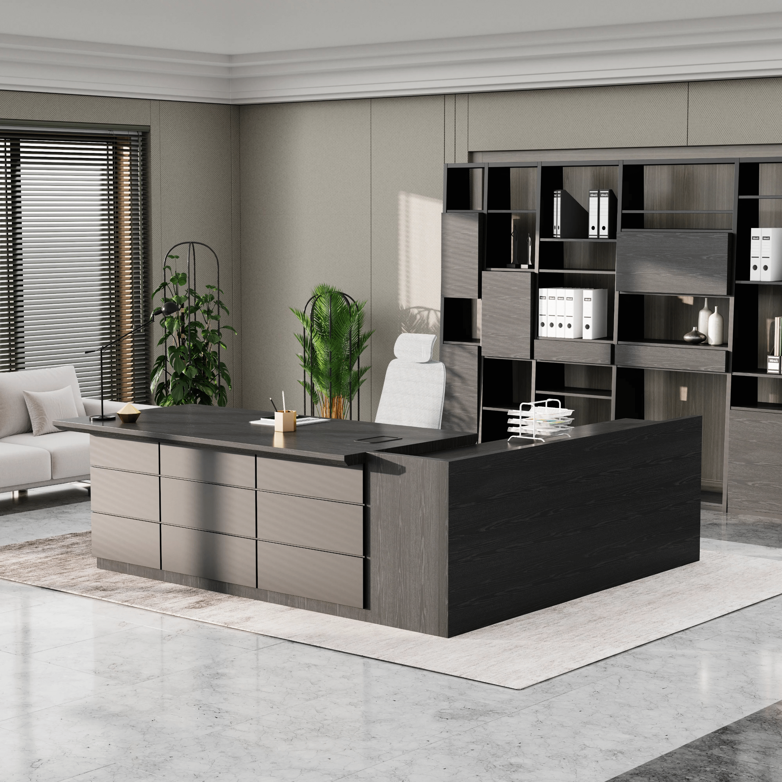 Austin · Modern L-Shaped Executive Desk