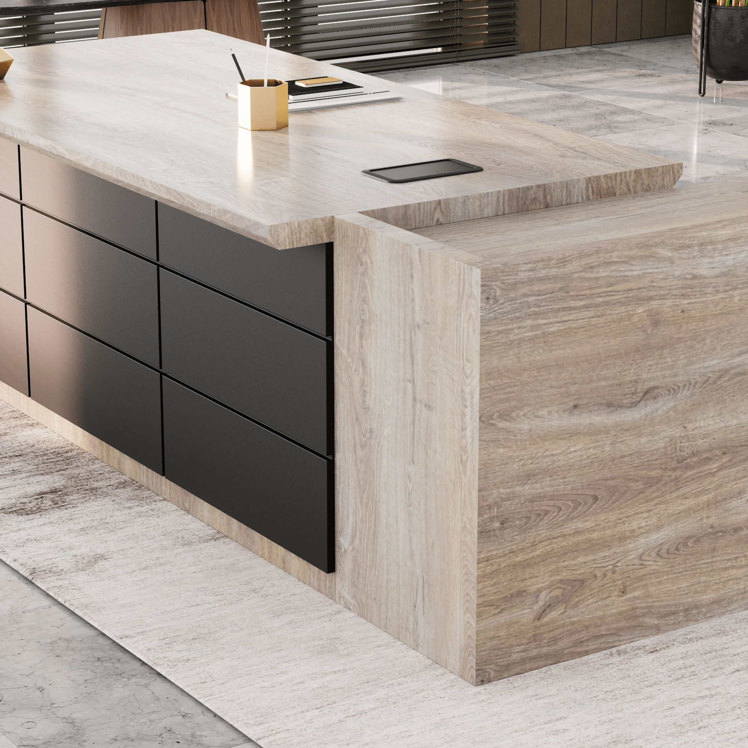 Austin · Modern L-Shaped Executive Desk