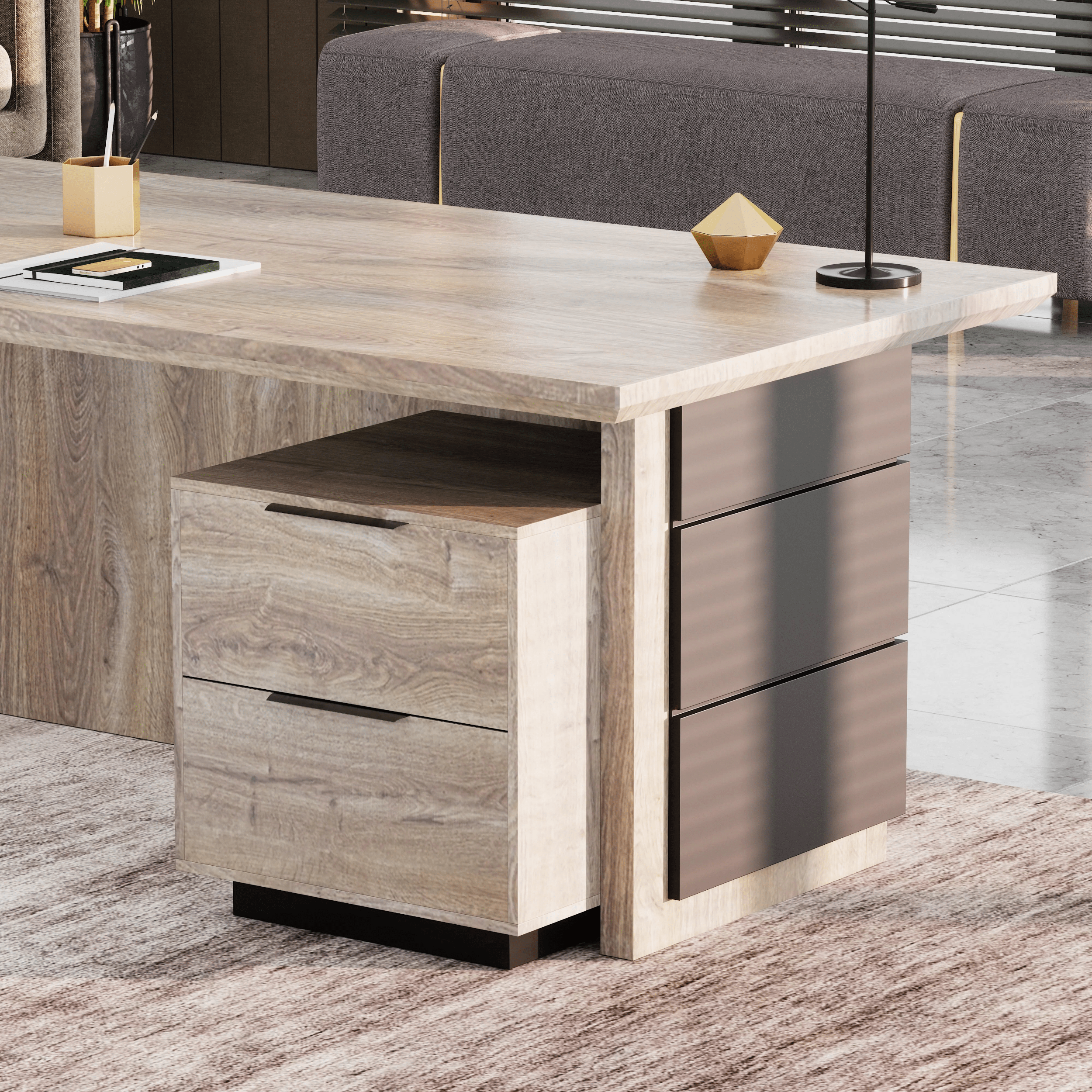 Austin · Modern L-Shaped Executive Desk