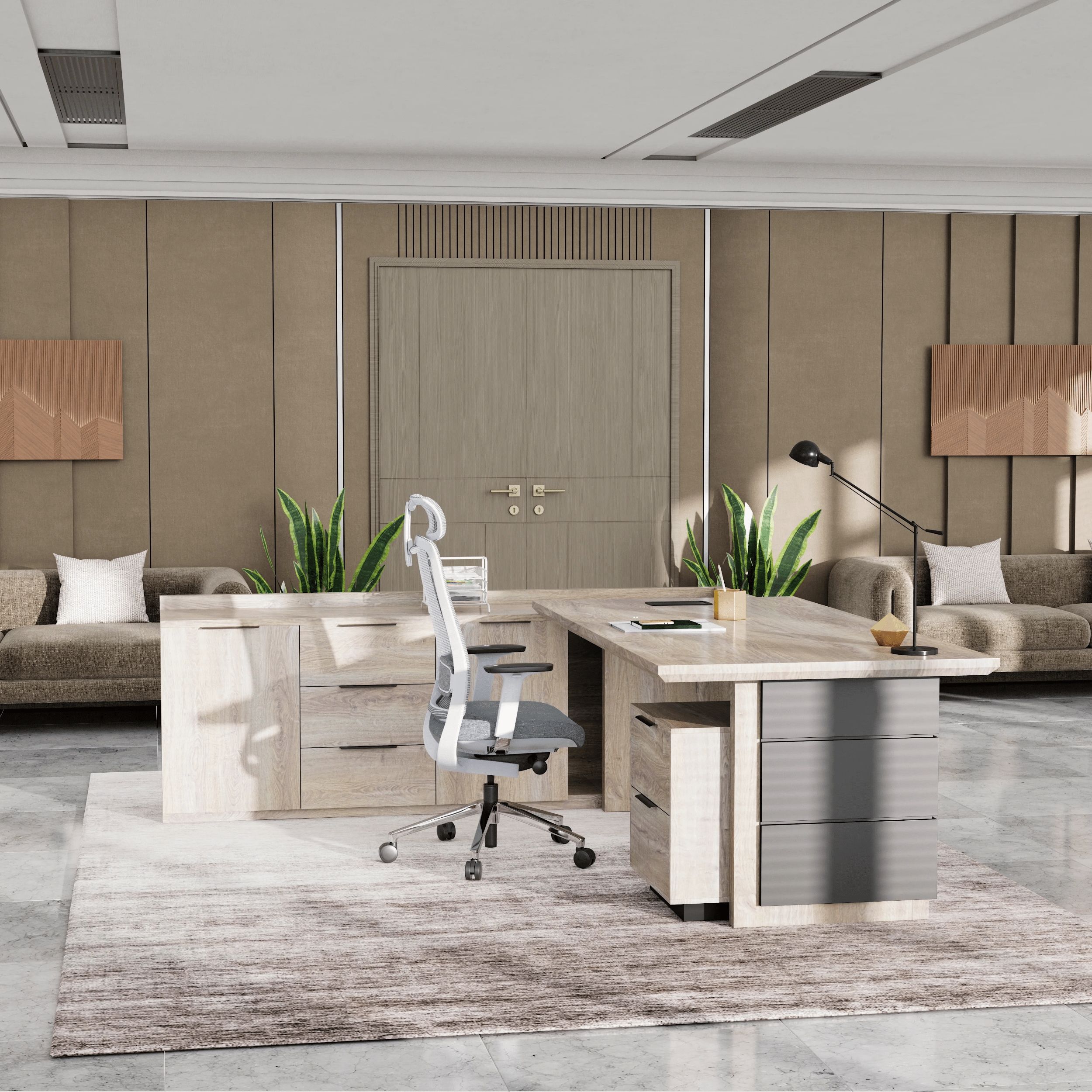 Austin · Modern L-Shaped Executive Desk